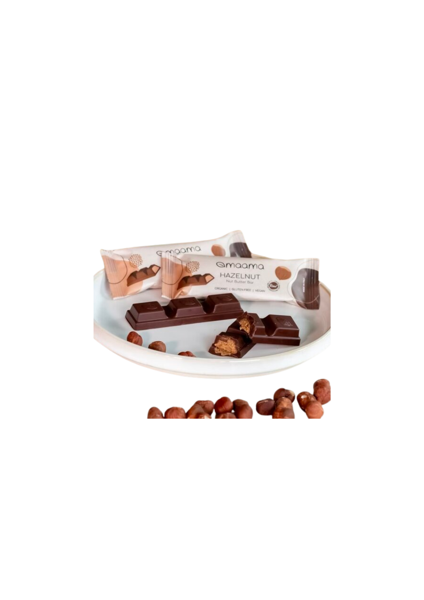 Kakao Riegel mit Haselnussfüllung