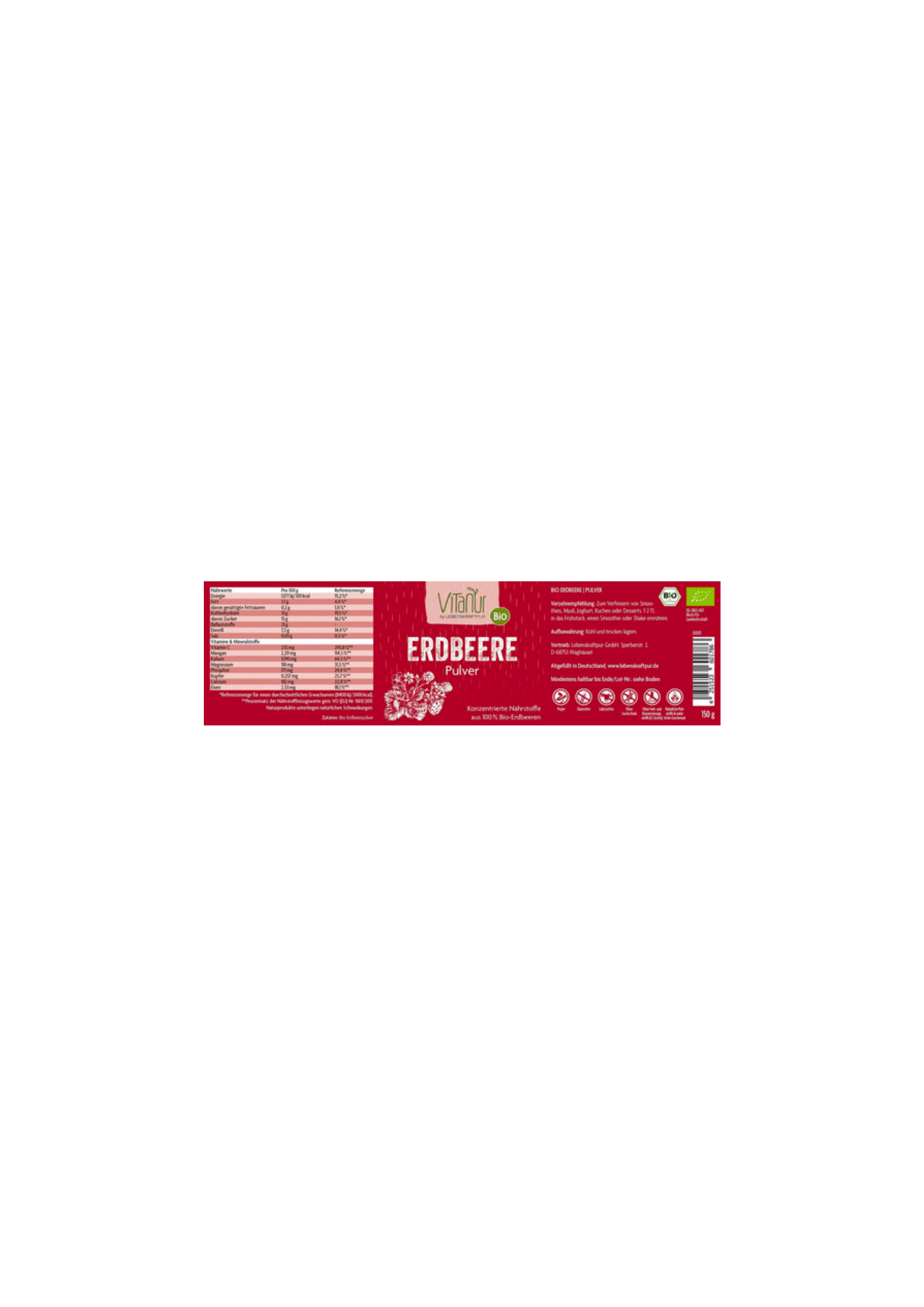 Erdbeere Pulver