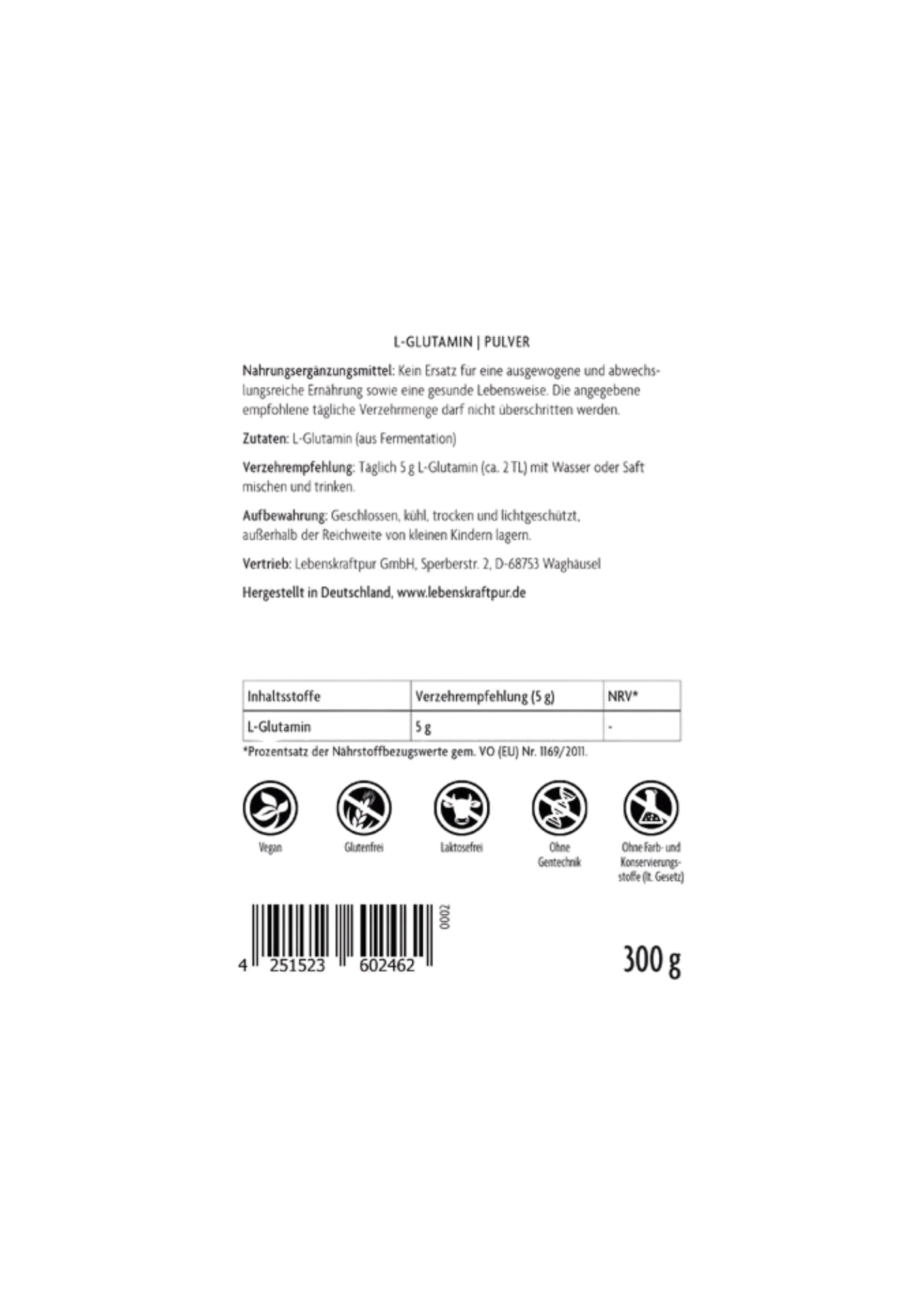 L-Glutamin Pulver