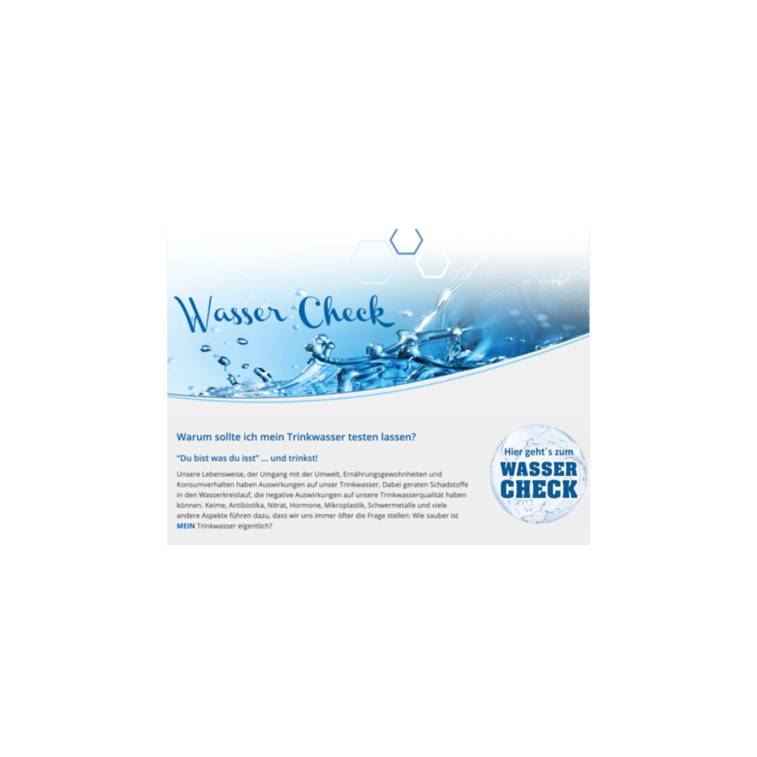 Wasseruntersuchung vor Ort 