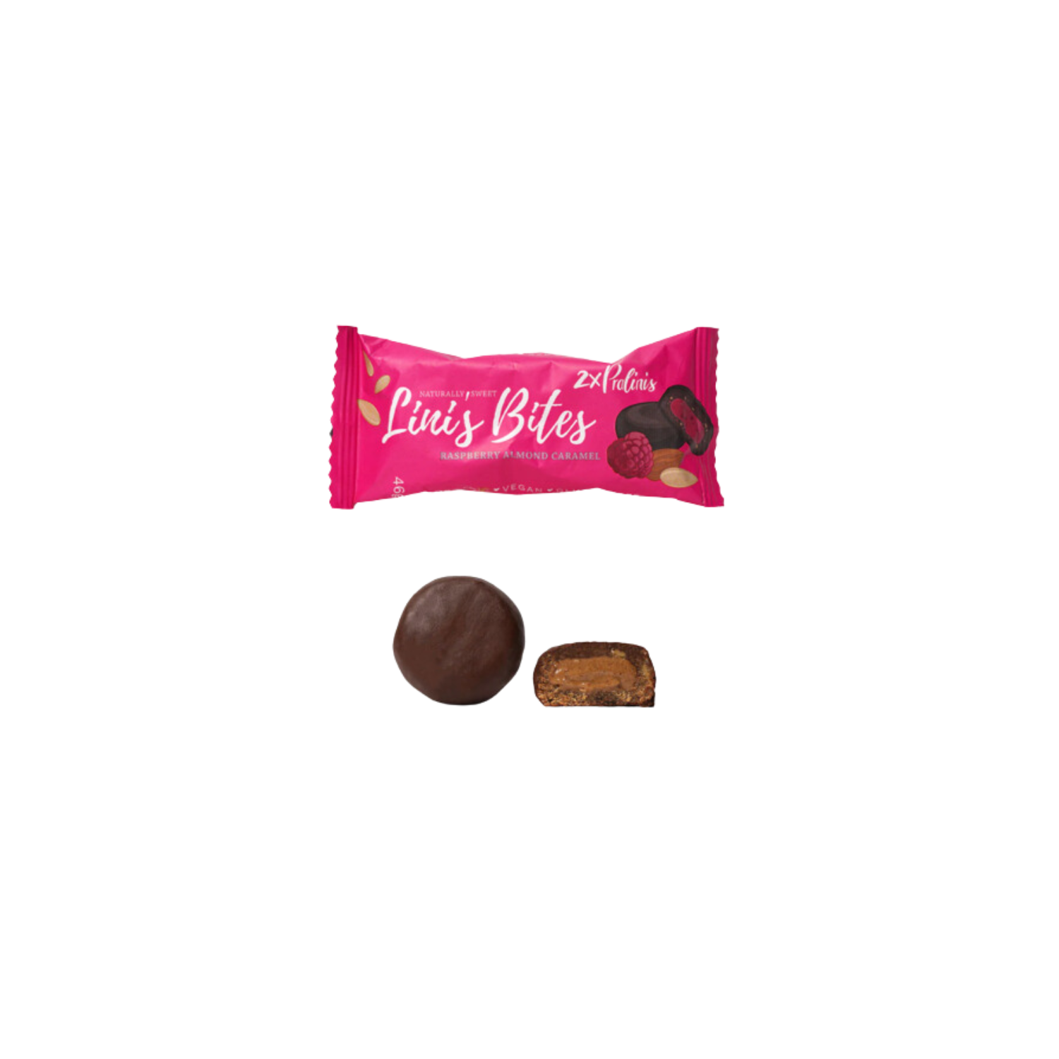 Pralinen Bio -Raspberry Almond Caramel Pralinis 